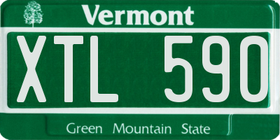 VT license plate XTL590