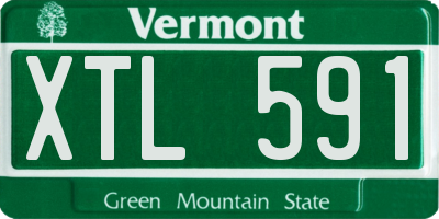 VT license plate XTL591