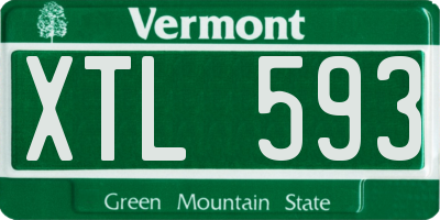 VT license plate XTL593