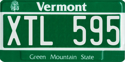 VT license plate XTL595