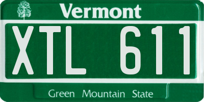 VT license plate XTL611