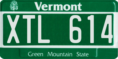 VT license plate XTL614