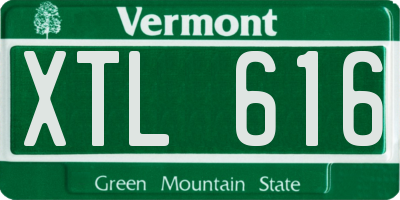 VT license plate XTL616