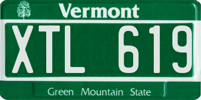 VT license plate XTL619