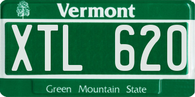 VT license plate XTL620