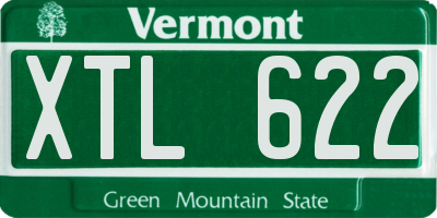 VT license plate XTL622