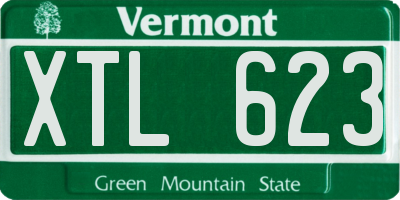 VT license plate XTL623