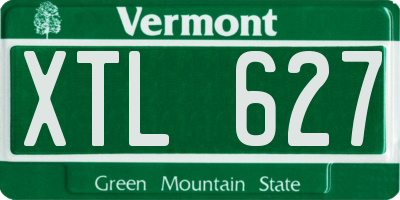 VT license plate XTL627