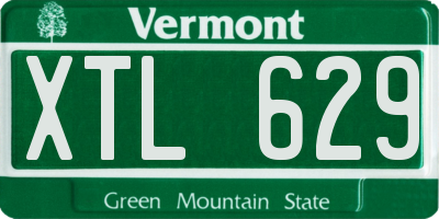 VT license plate XTL629