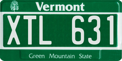VT license plate XTL631