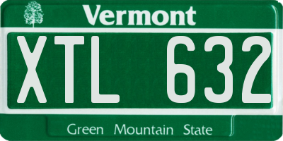 VT license plate XTL632