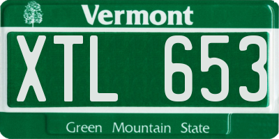 VT license plate XTL653