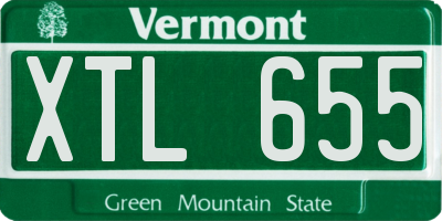 VT license plate XTL655