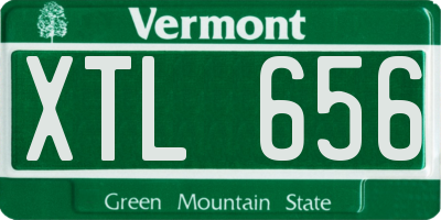 VT license plate XTL656
