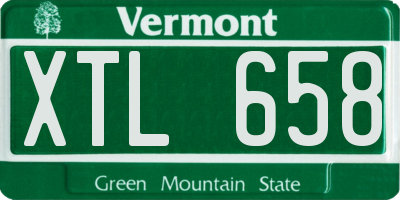VT license plate XTL658