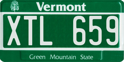 VT license plate XTL659