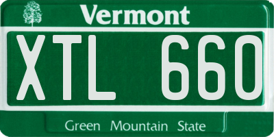 VT license plate XTL660