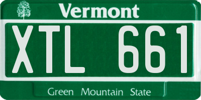 VT license plate XTL661