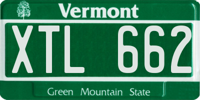 VT license plate XTL662