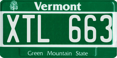 VT license plate XTL663