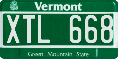 VT license plate XTL668