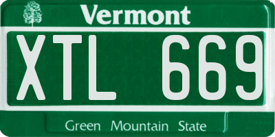 VT license plate XTL669