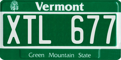 VT license plate XTL677
