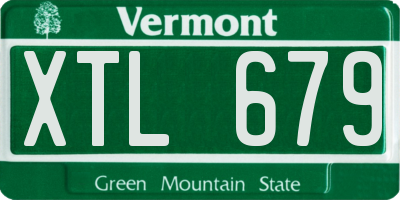 VT license plate XTL679
