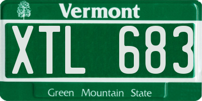 VT license plate XTL683