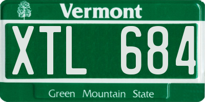 VT license plate XTL684