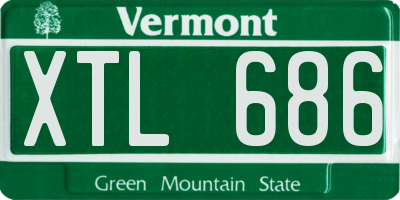 VT license plate XTL686