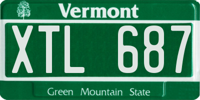VT license plate XTL687
