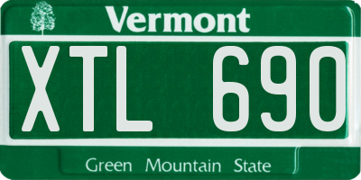 VT license plate XTL690