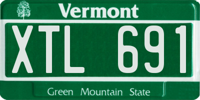 VT license plate XTL691