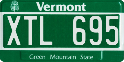 VT license plate XTL695