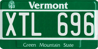 VT license plate XTL696
