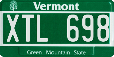 VT license plate XTL698