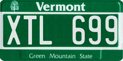 VT license plate XTL699