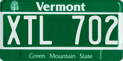 VT license plate XTL702