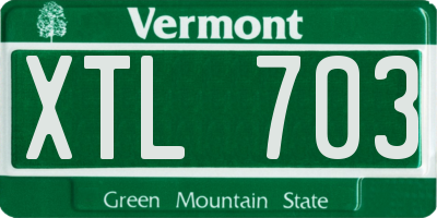 VT license plate XTL703