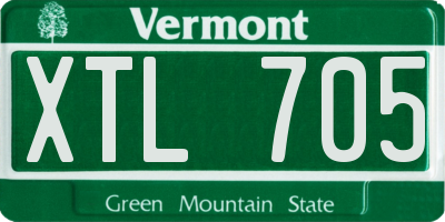 VT license plate XTL705