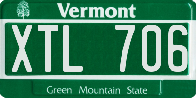 VT license plate XTL706