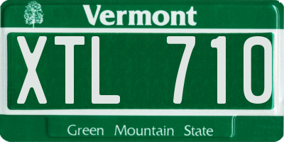 VT license plate XTL710