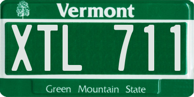 VT license plate XTL711