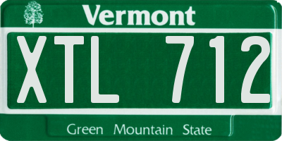 VT license plate XTL712
