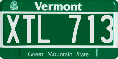 VT license plate XTL713