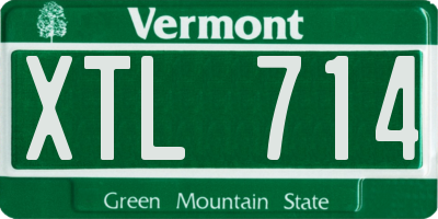 VT license plate XTL714