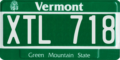VT license plate XTL718