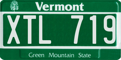 VT license plate XTL719