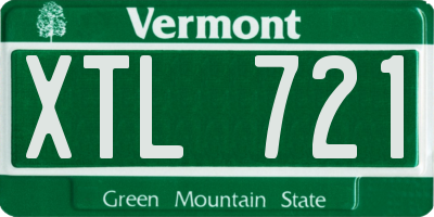VT license plate XTL721